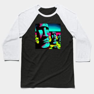 Pop Art Easter Island Baseball T-Shirt